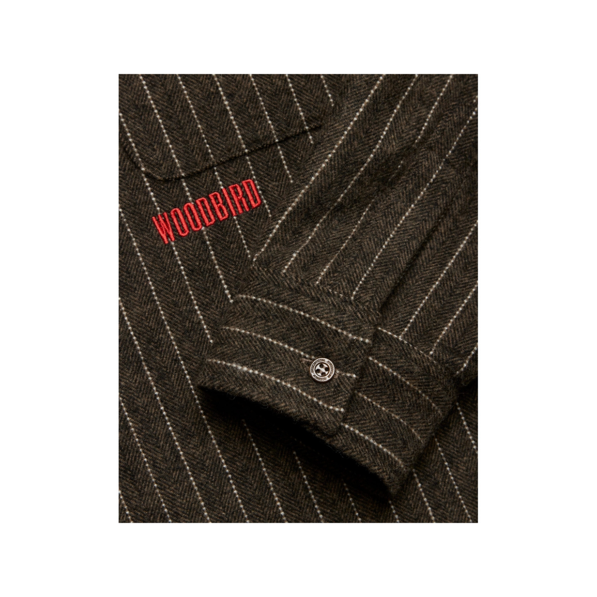Buzo Herringbone Shirt - Dark Olive