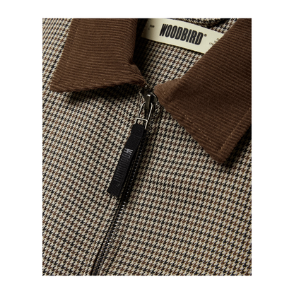 Pon Check Jacket - Sand / Fudge