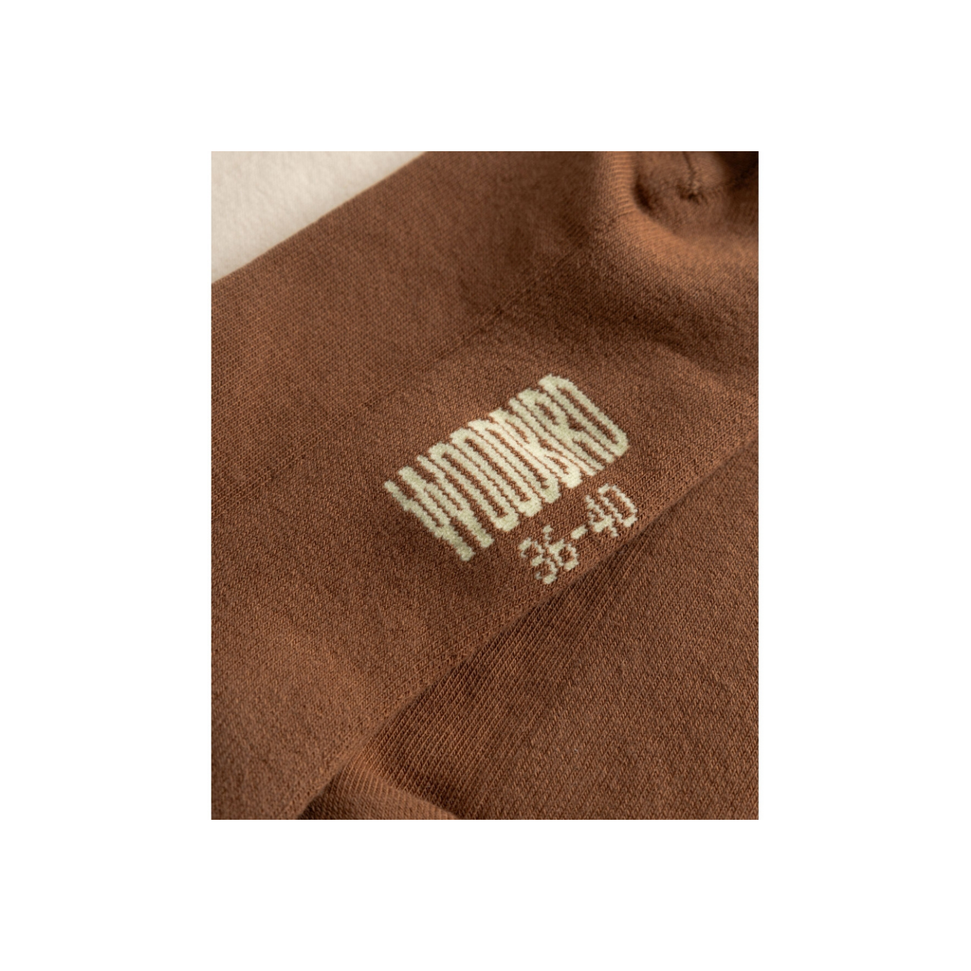 Tennis Sign Socks 2 Pack - Off-White / Brown