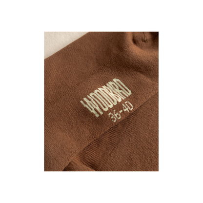 Tennis Sign Socks 2 Pack - Off-White / Brown