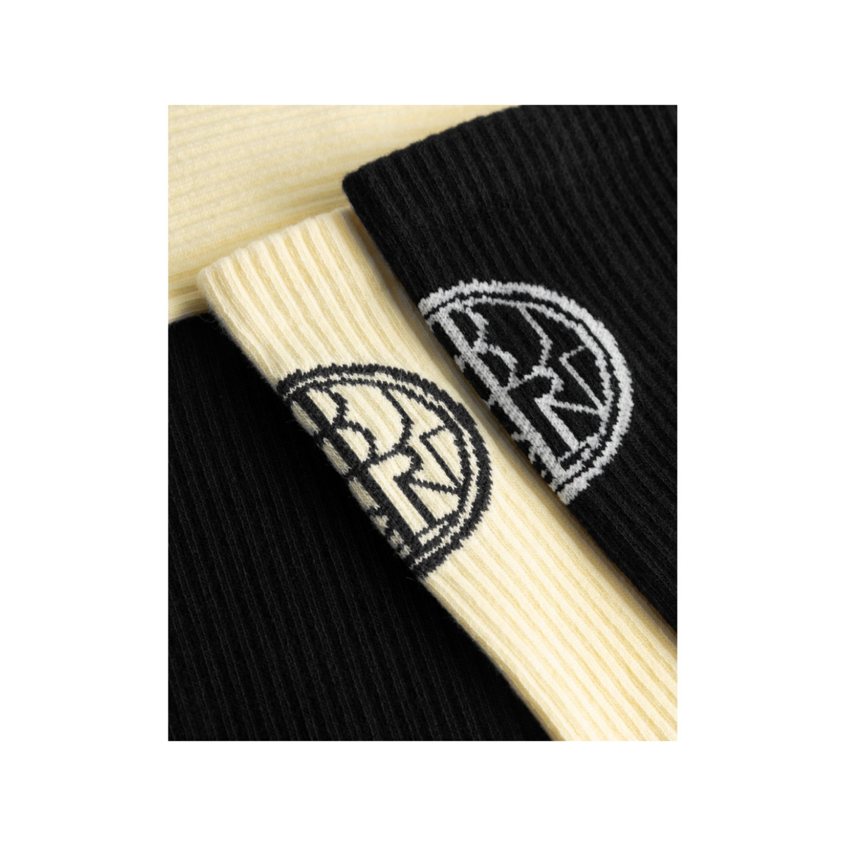 Tennis Stamp Socks 2 Pack - Wax Yellow / Black