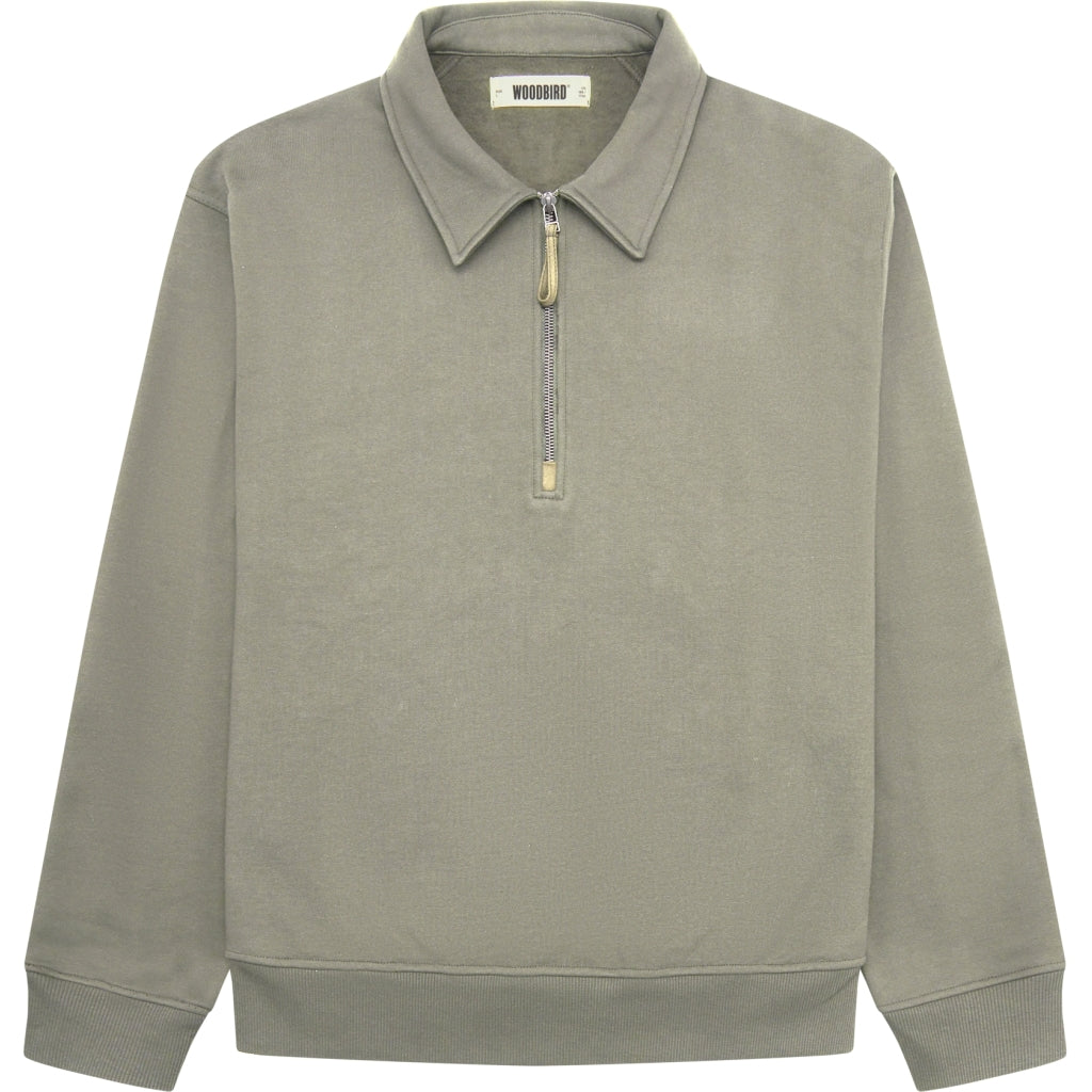 Tom Zip Polo Sweatshirt - Dark Beige