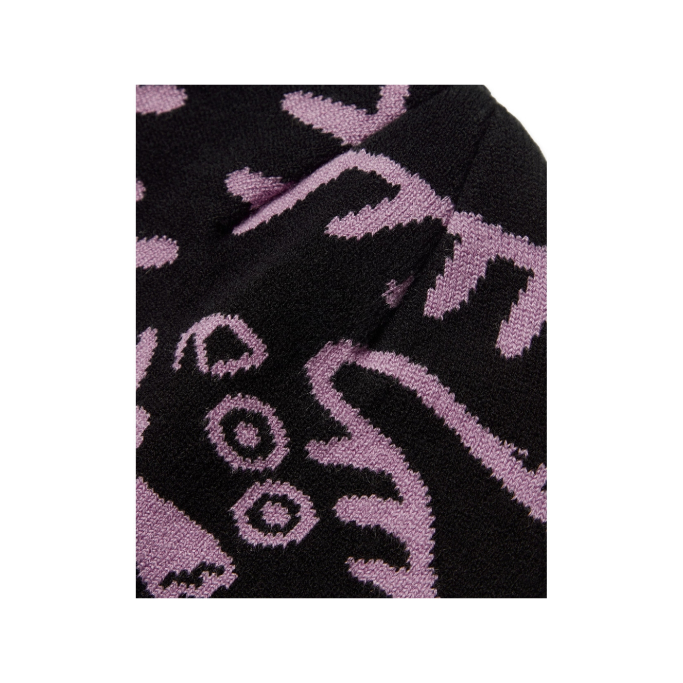 Yan JQ Art Beanie - Black / Violet